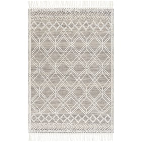 Livabliss Fleur White Brown Gray Handmade Rug - 45x27 FLE-2302