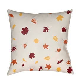 Livabliss Falling Leaves Light Sterling Grey Ivory Accent Pillow Cover - 20...