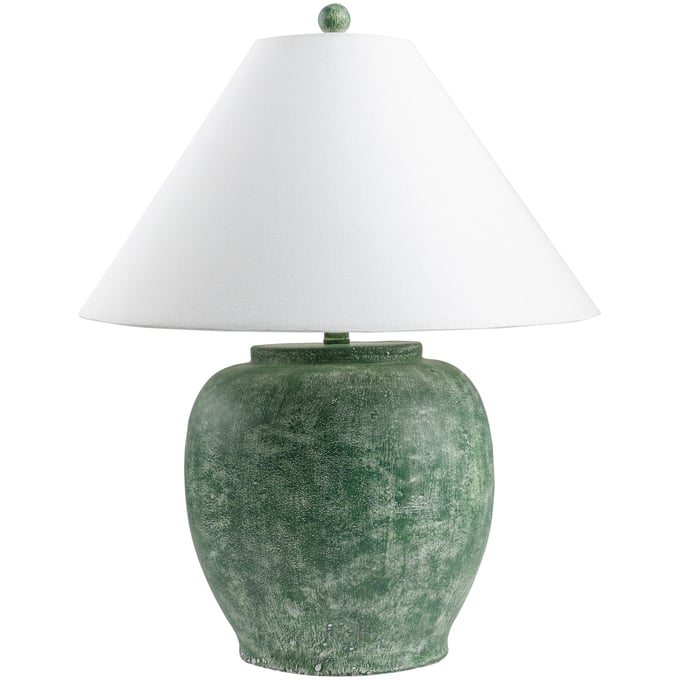 Livabliss Forest Green Dark Green Beige Accent Table Lamp FRT-002