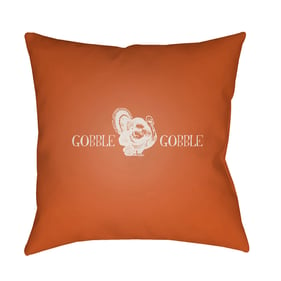 Livabliss Gobble Gobble Brick Clay Pearl Sepia Accent Pillow Cover - 18x18