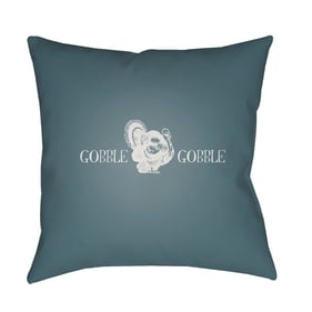 Livabliss Gobble Gobble Dark Grey Light Silver Slate Blue Accent Pillow Cov...