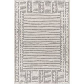 Livabliss Greenwich Off White Gray Machine Woven Rug - 108x79 GWC-2334