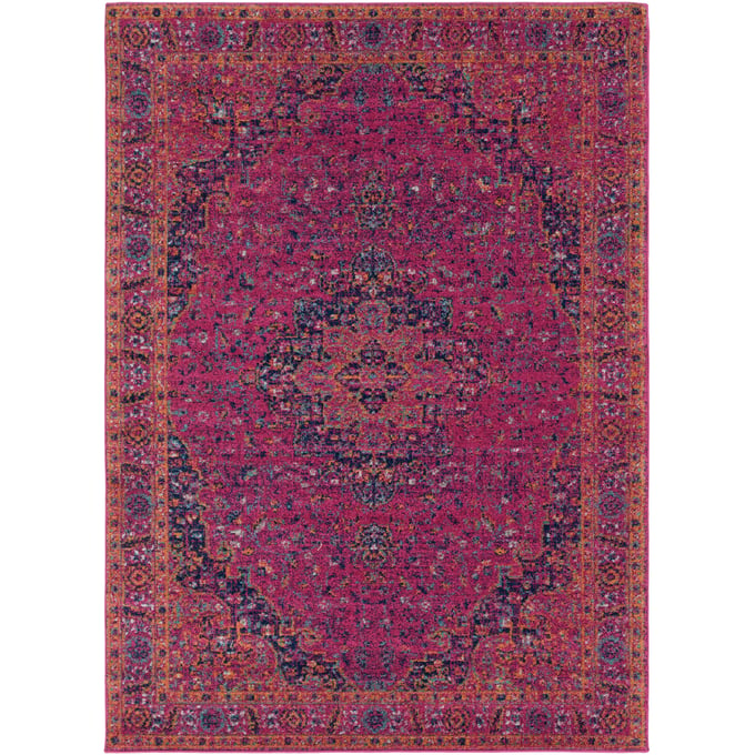 Livabliss Harput Burgundy Burnt Orange Teal Navy Medium Gray Machine Woven Rug - 35x24 HAP1008-23