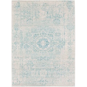 Livabliss Harput Teal Medium Gray Light Beige Machine Woven Rug - 150x106