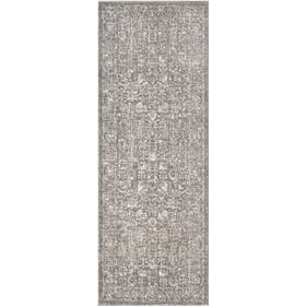 Livabliss Harput Charcoal Medium Gray Light Beige Woven Rug - 87x31