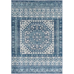 Livabliss Harput Navy Teal Medium Gray Light Beige Machine Woven Rug - 150x...