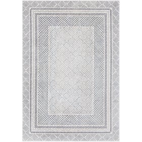 Livabliss Harput Charcoal Light Slate Ivory Machine Woven Rug - 67x47