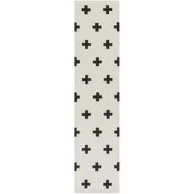 Livabliss Hilda Ivory Black Handmade Rug - 120x27 HDA-2390