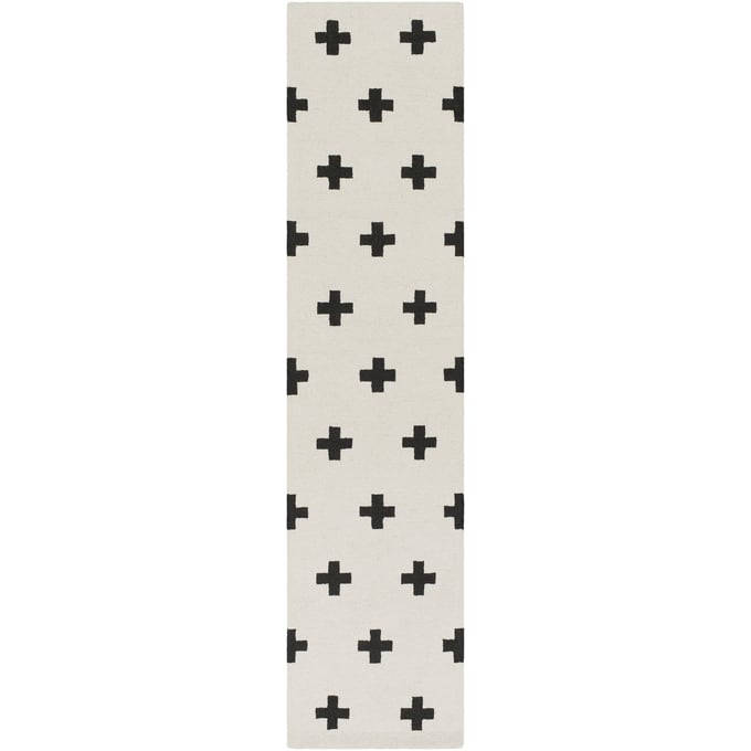 Livabliss Hilda Ivory Black Handmade Rug - 120x27 HDA-2390 HDA2390-2310