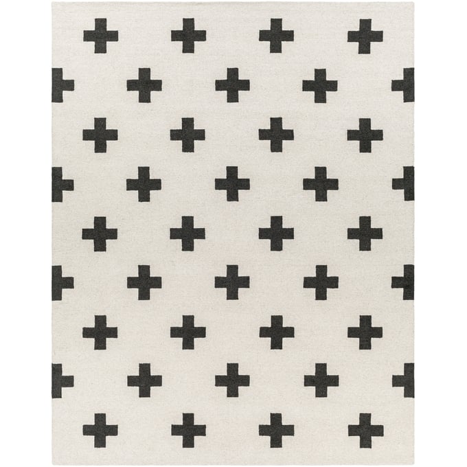 Livabliss Hilda Ivory Black Handmade Rug - 114x90 HDA-2390 HDA2390-7696