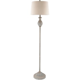 Livabliss Hadlee Gray Beige White Accent Floor Lamp