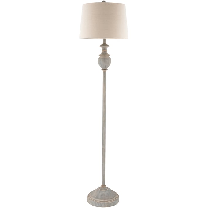 Livabliss Hadlee Gray Beige White Accent Floor Lamp HDL-002