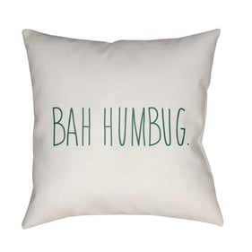 Livabliss Bahhumbug Light Grey Ivory Pale Slate Accent Pillow Cover - 20x20