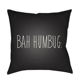 Livabliss Bahhumbug Black Onyx Light Silver Steel Grey Accent Pillow Cover ...