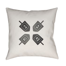 Livabliss Dreidel II Light Grey Ivory Ash Accent Pillow Cover - 20x20