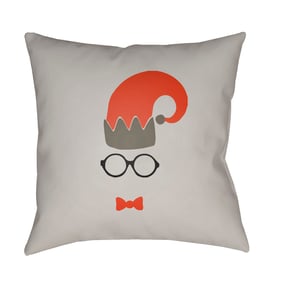 Livabliss Elf Sterling Grey Ivory Pewter Dark Coral Accent Pillow Cover - 1...