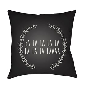 Livabliss Falalalala Black Light Silver Onyx Steel Grey Accent Pillow Cover...