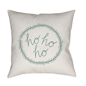 Livabliss Hohoho Light Grey Ivory Pale Slate Accent Pillow Cover - 18x18