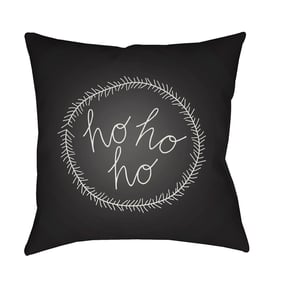 Livabliss Hohoho Black Light Silver Onyx Steel Grey Accent Pillow Cover - 1...