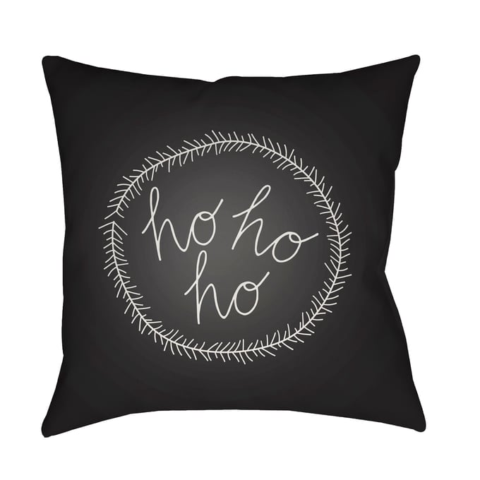 Livabliss Hohoho Black Light Silver Onyx Steel Grey Accent Pillow Cover - 18x18 HDY032-1818