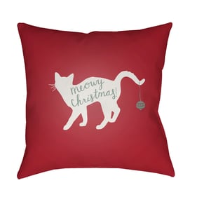 Livabliss Meowy Light Silver Garnet Mocha Brick Accent Pillow Cover - 20x20