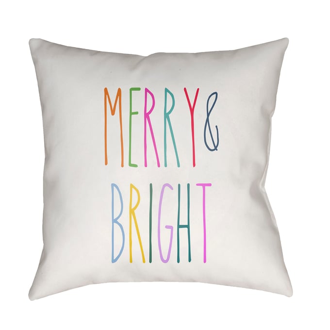 Livabliss Merry Bright Light Silver Off White Ivory Pale Slate Accent Pillow Cover - 20x20 HDY062-2020