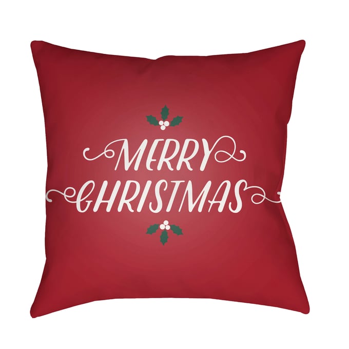 Livabliss Merry Christmas I Garnet Off White Mocha Brick Accent Pillow Cover - 20x20 HDY068-2020