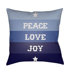 Livabliss Peace Love Joy Light Silver Pewter Violet Slate Blue Marine Blue ...