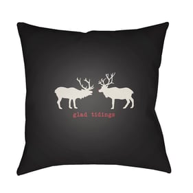 Livabliss Reindeer Onyx Light Silver Jet Black Accent Pillow Cover - 18x18