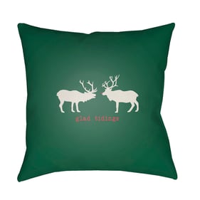 Livabliss Reindeer Lunar Green Charcoal Light Silver Accent Pillow Cover - ...