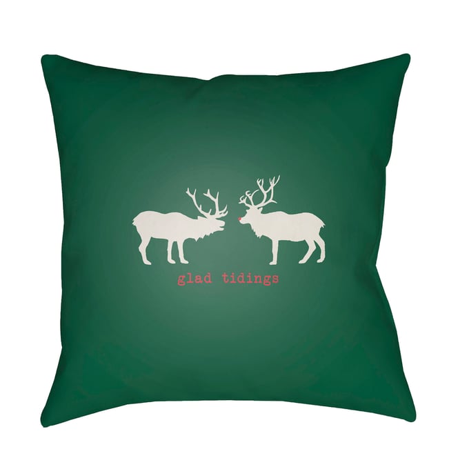 Livabliss Reindeer Lunar Green Charcoal Light Silver Accent Pillow Cover - 18x18 HDY082-1818