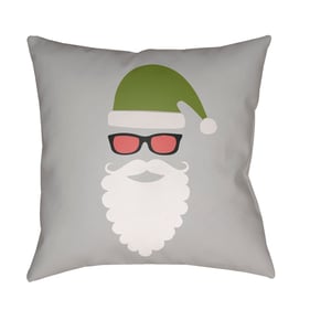 Livabliss Santa Metallic Silver Off White Moss Accent Pillow Cover - 18x18