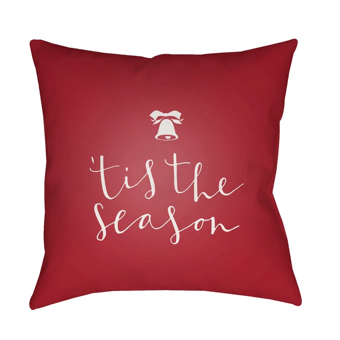 Livabliss Tis The Season I Garnet Mocha Brick Off White Accent Pillow Cover - 18x18 HDY092-1818