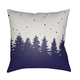 Livabliss Trees Light Grey Off White Dark Purple Marine Blue Accent Pillow ...