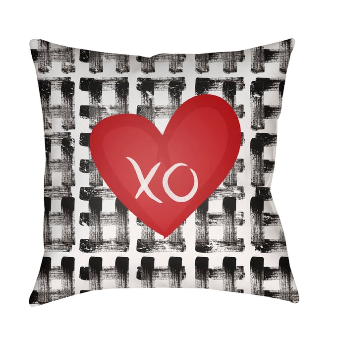 Livabliss Valentine Light Silver Brick Black Lunar Green Accent Pillow Cover - 20x20 HEART001-2020