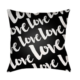 Livabliss Love Light Silver Jet Black Onyx Accent Pillow Cover - 20x20