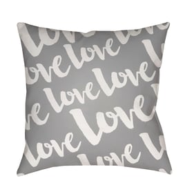 Livabliss Love Light Metallic Silver Pewter Grey Sage Accent Pillow Cover -...