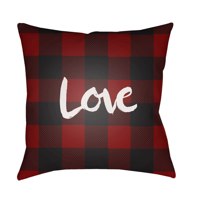 Livabliss Love II Black Off White Chocolate Mocha Accent Pillow Cover - 18x18 HEART020-1818