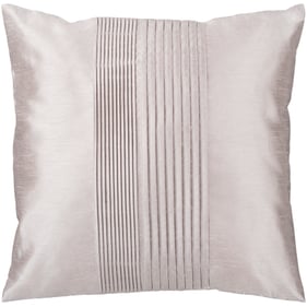 Livabliss Solid Pleated Light Gray Accent Pillow Cover - 22x22