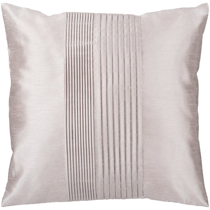 Livabliss Solid Pleated Light Gray Poly Accent Pillow - 22x22 HH015-2222P