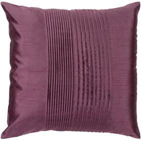 Livabliss Solid Pleated Plum Down Accent Pillow - 22x22