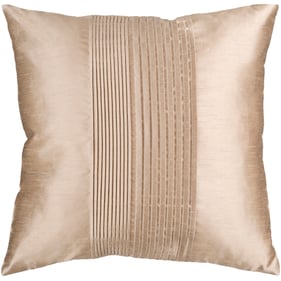 Livabliss Solid Pleated Tan Accent Pillow Cover - 18x18