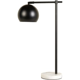 Livabliss Hartford Black White Task Table Lamp