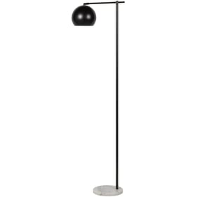 Livabliss Hartford Black White Task Floor Lamp