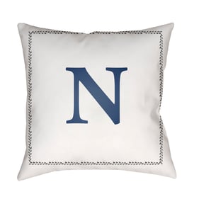 Livabliss Initials Off White Light Silver N Accent Pillow Cover - 18x18