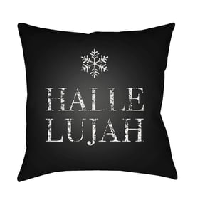 Livabliss Hallelujah Black Light Silver Onyx Accent Pillow Cover - 20x20