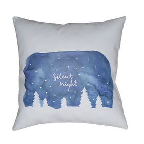 Livabliss Silent Night Slate Pewter Blue Off White Light Metallic Silver Ac...