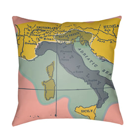 Livabliss Jetset Olive Dusty Pink Seafoam Yellow Navy Accent Pillow Cover -...