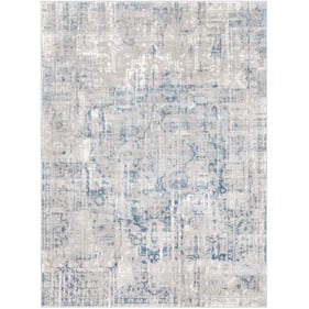 Livabliss Katmandu Navy Denim Light Gray Charcoal Ivory Machine Woven Rug -...