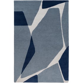 Livabliss Kennedy Blue Navy Light Slate Handmade Rug - 36x24